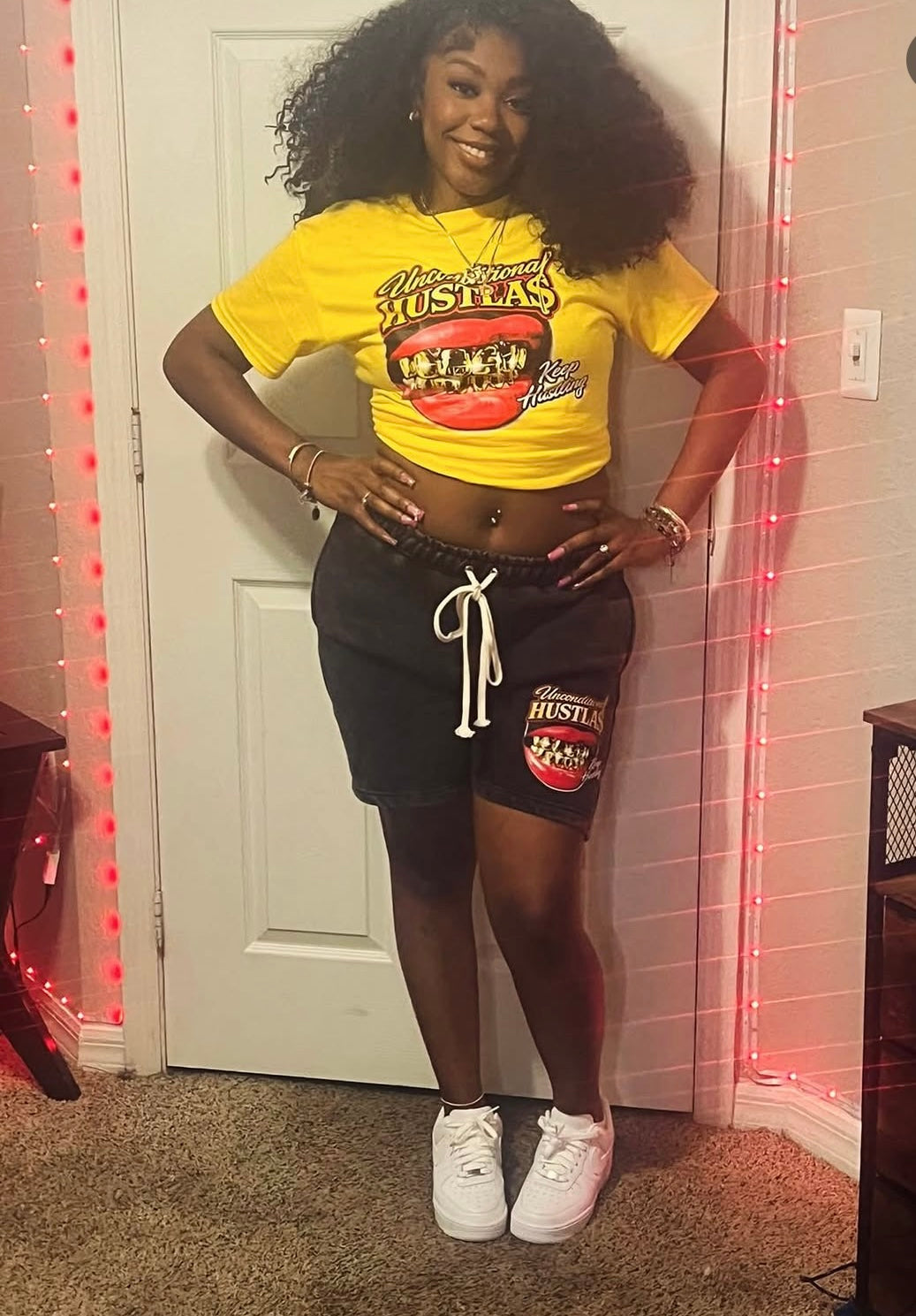 1 Gold Keep Hustling Tees