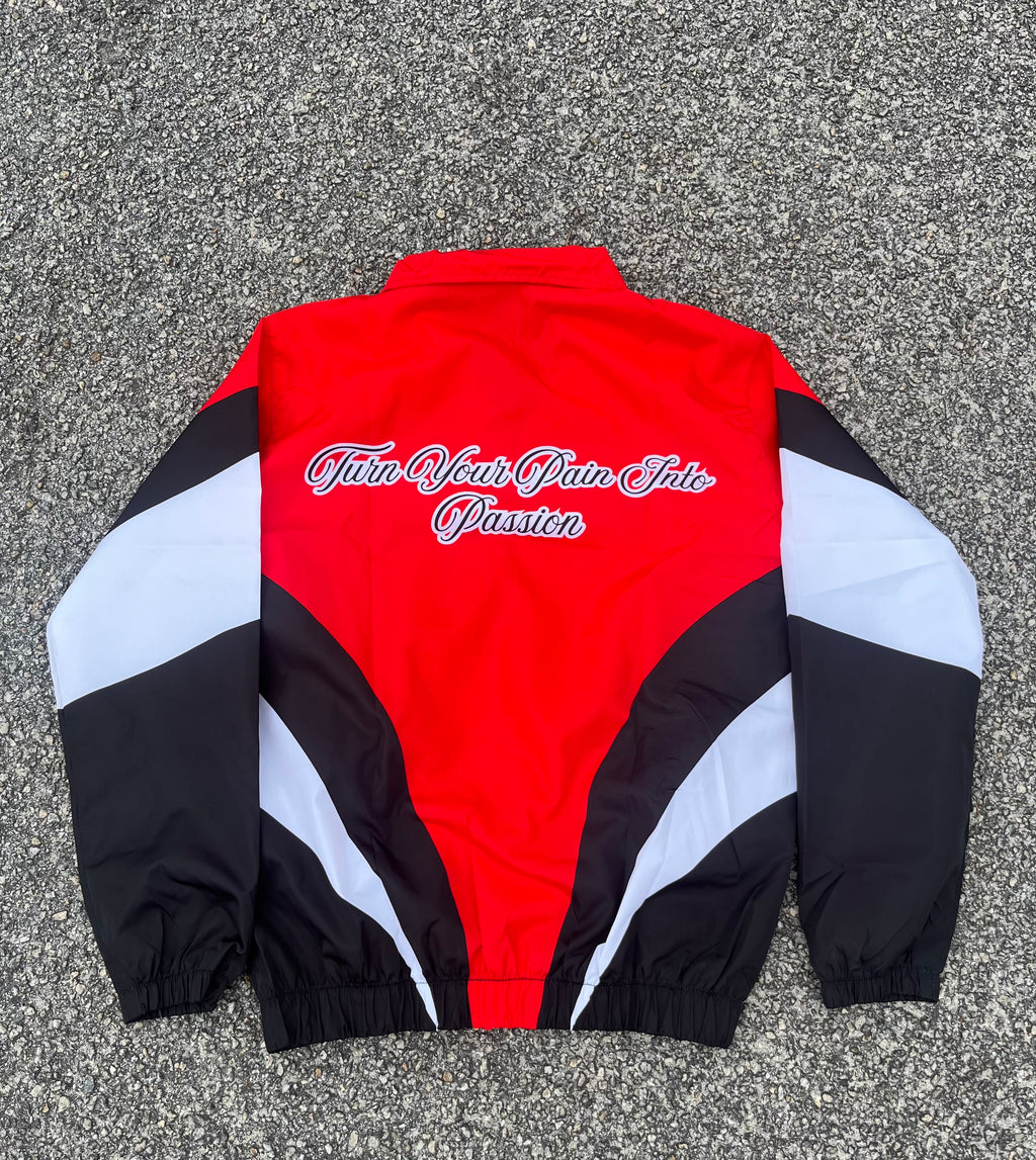 A Red Windbreaker Set