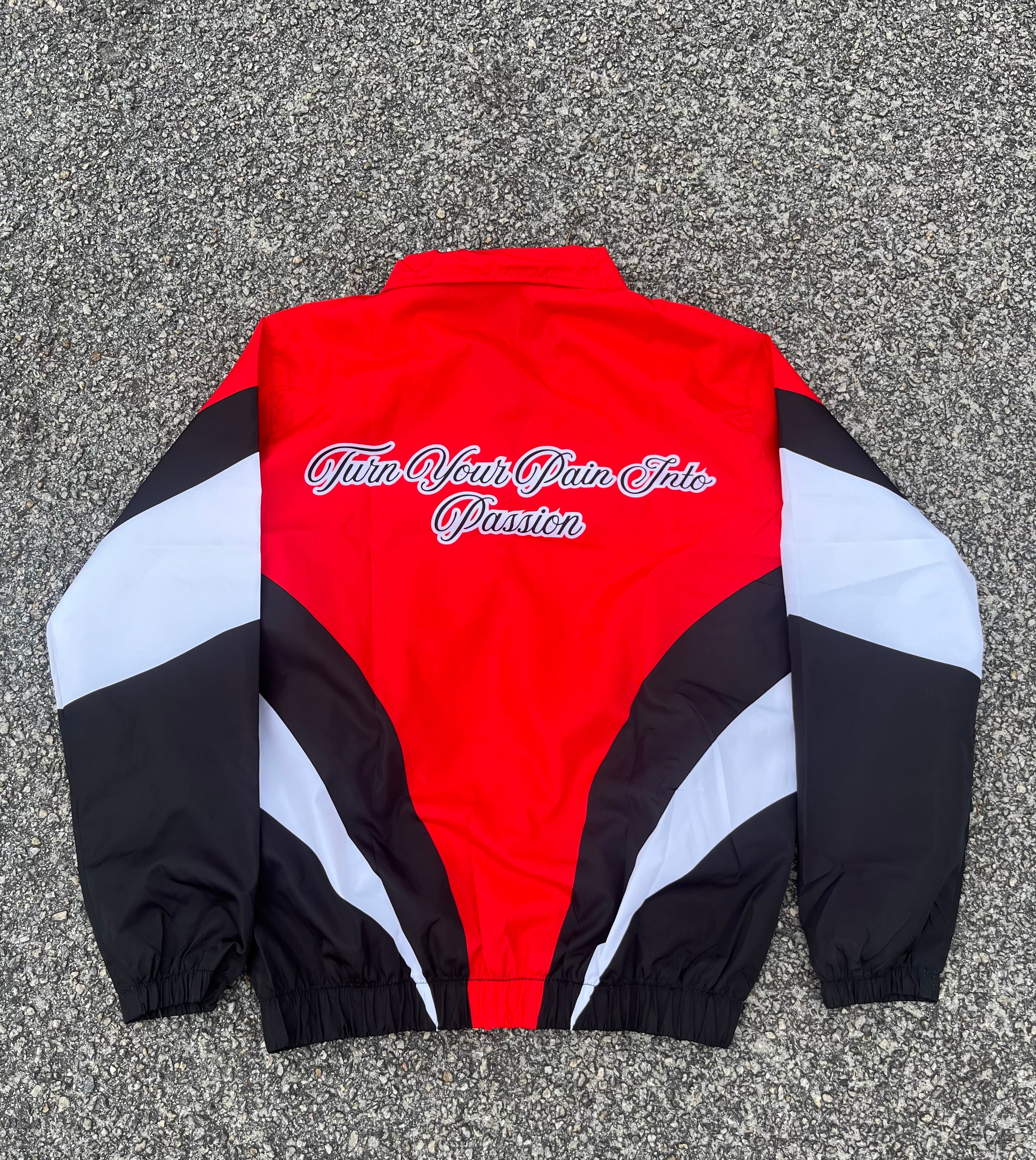 A Red Windbreaker Set