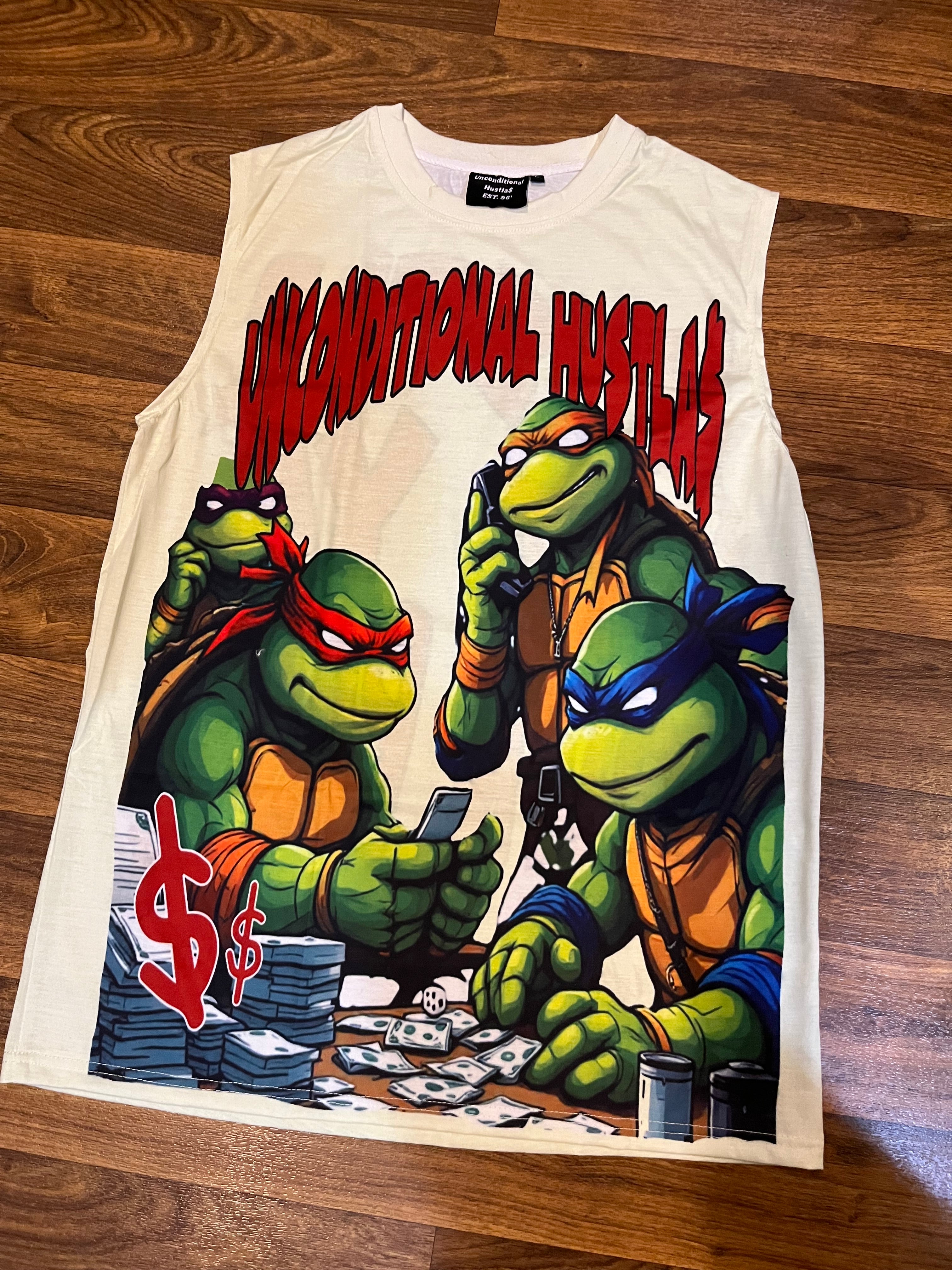 Red Slime Cream Cut Off Tee