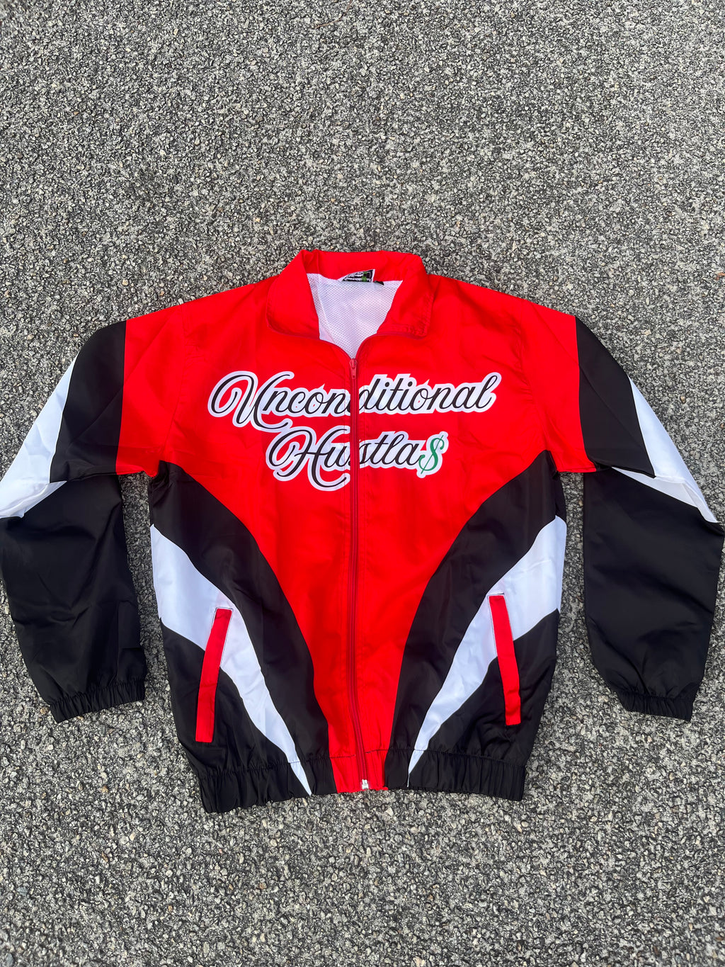 A Red Windbreaker Set