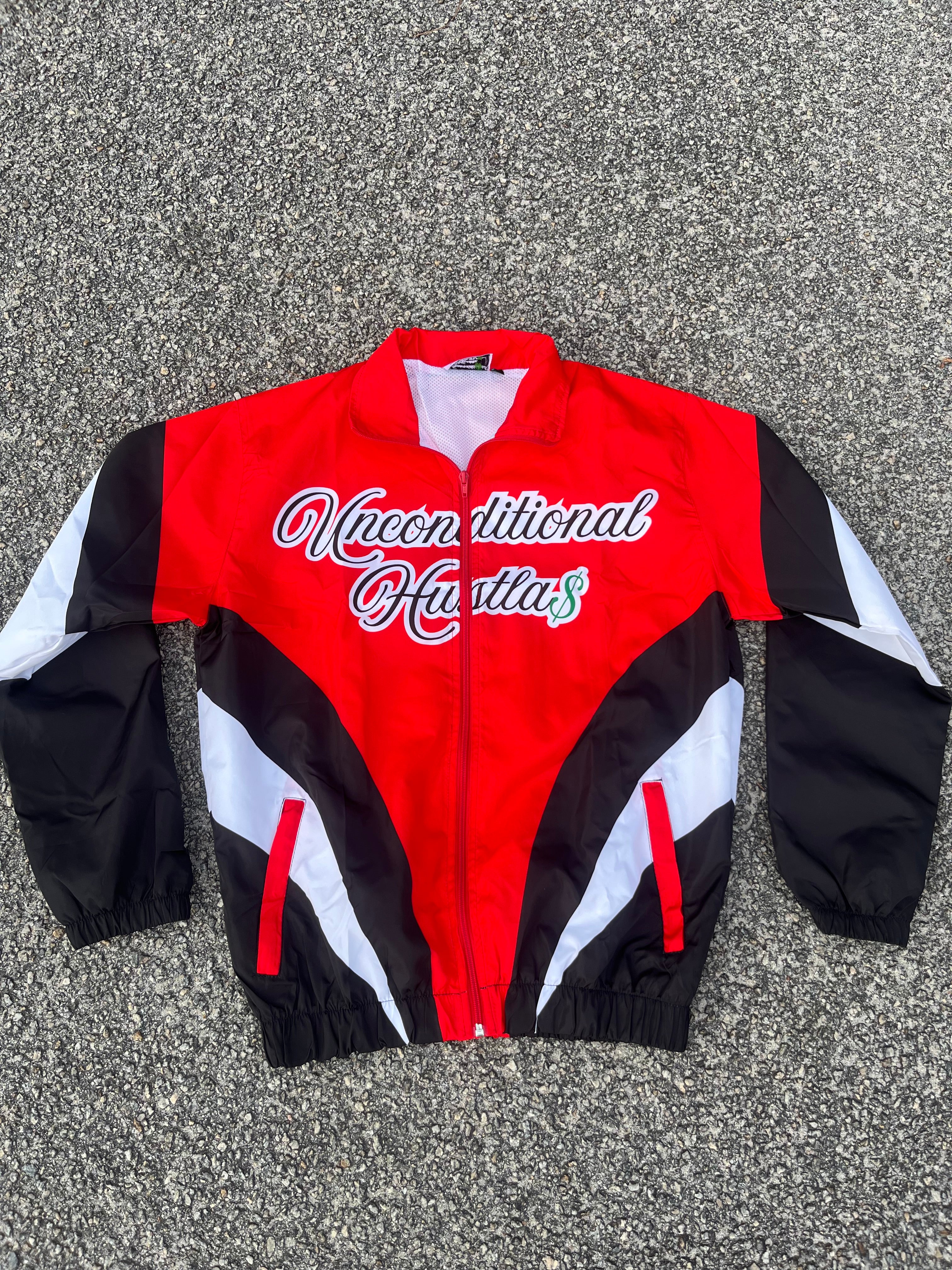 A Red Windbreaker Set