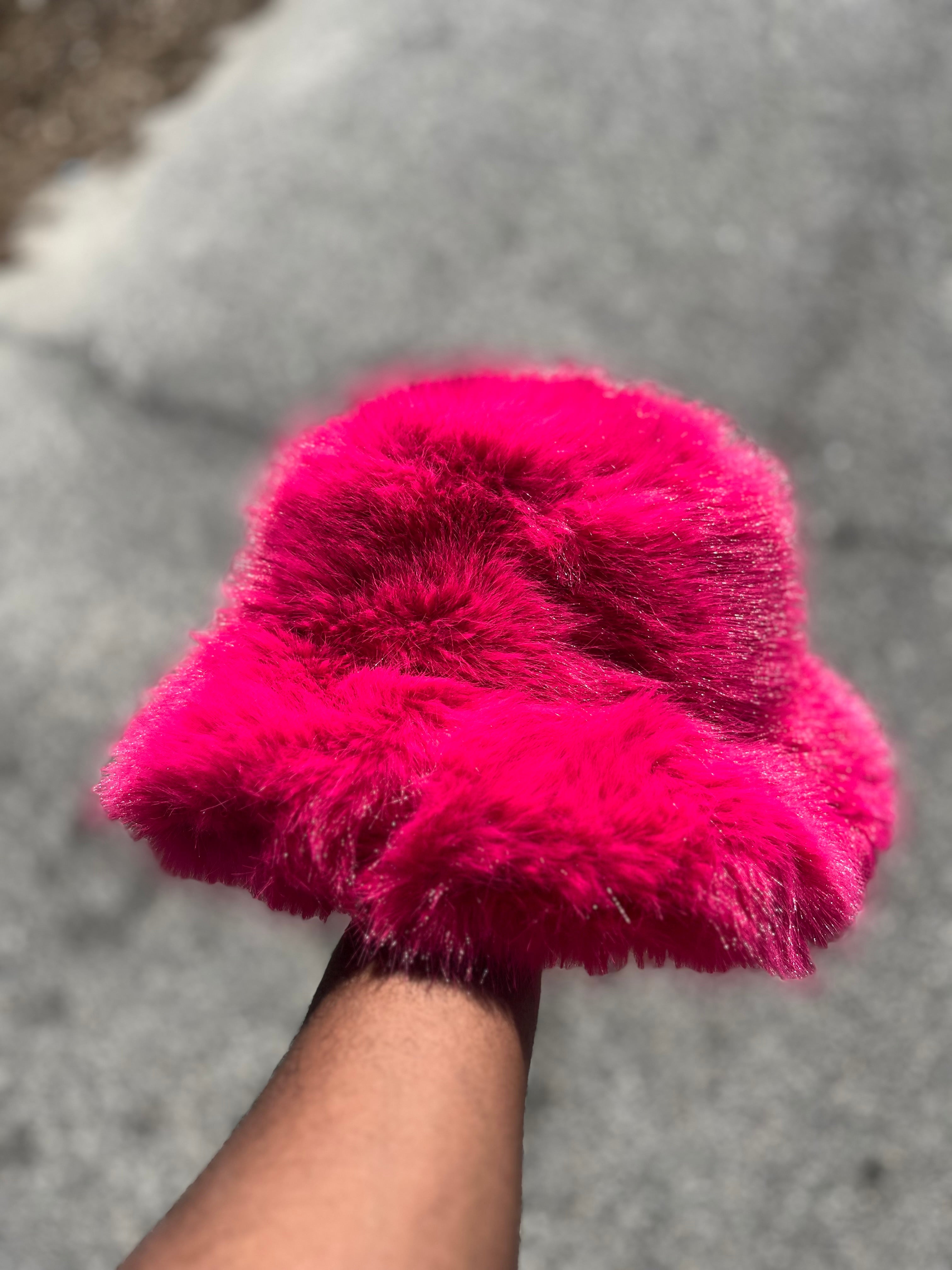 Pink Fuzzy Bucket