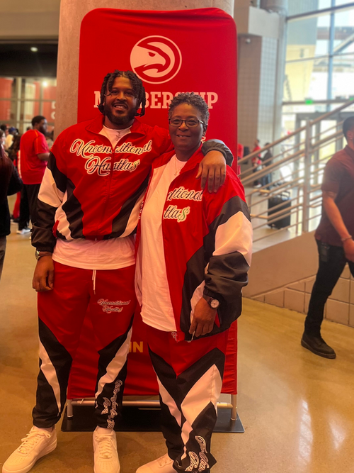 A Red Windbreaker Set