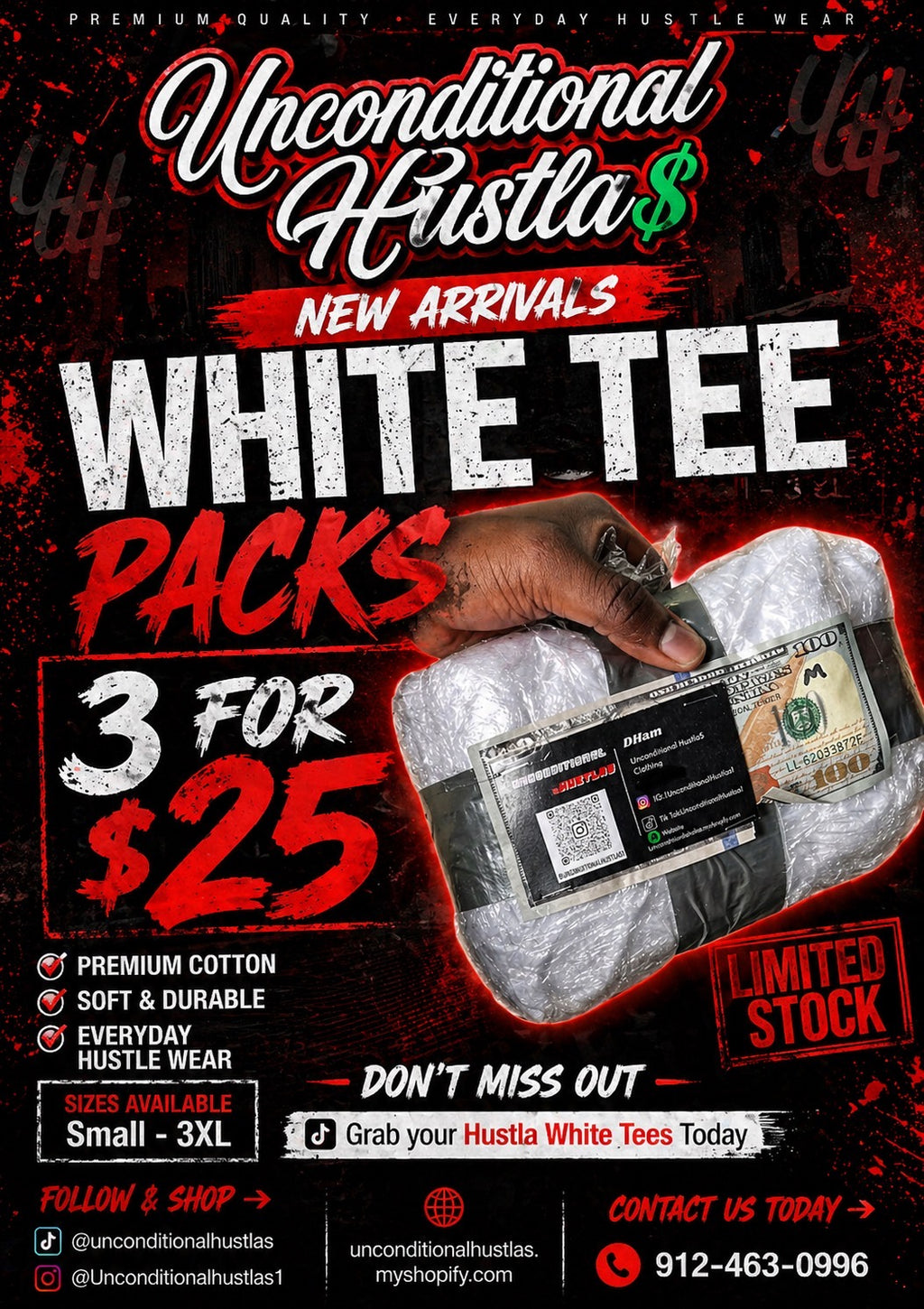 3-Pack Premium White Tees ($25)