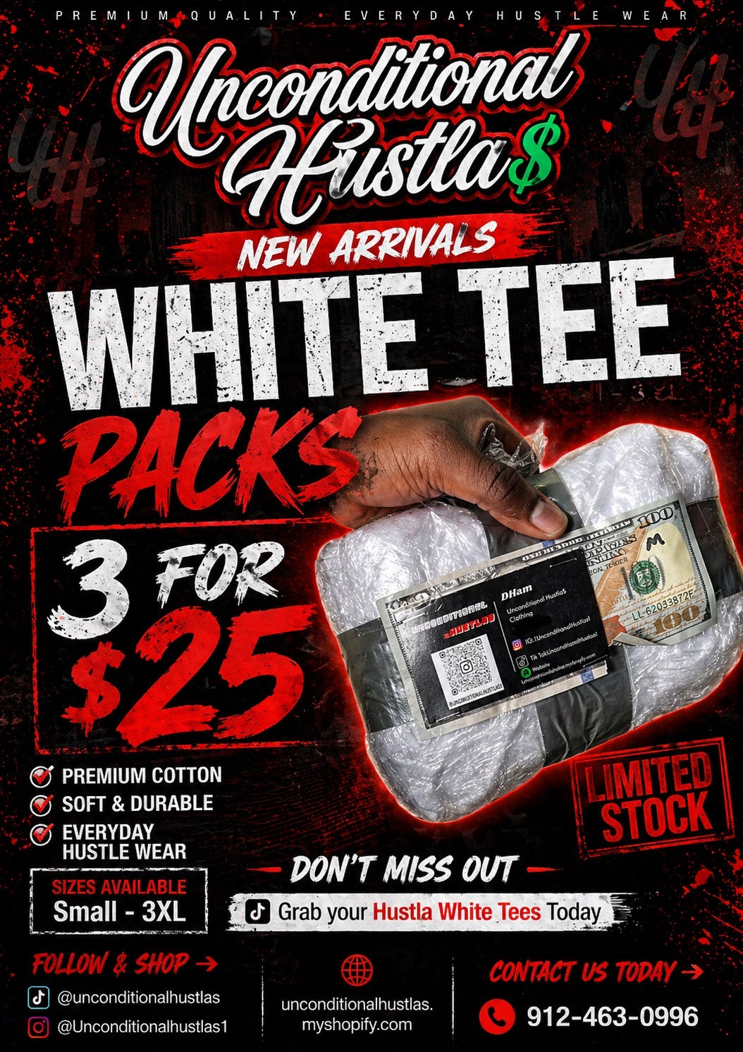 3-Pack Premium White Tees ($25)