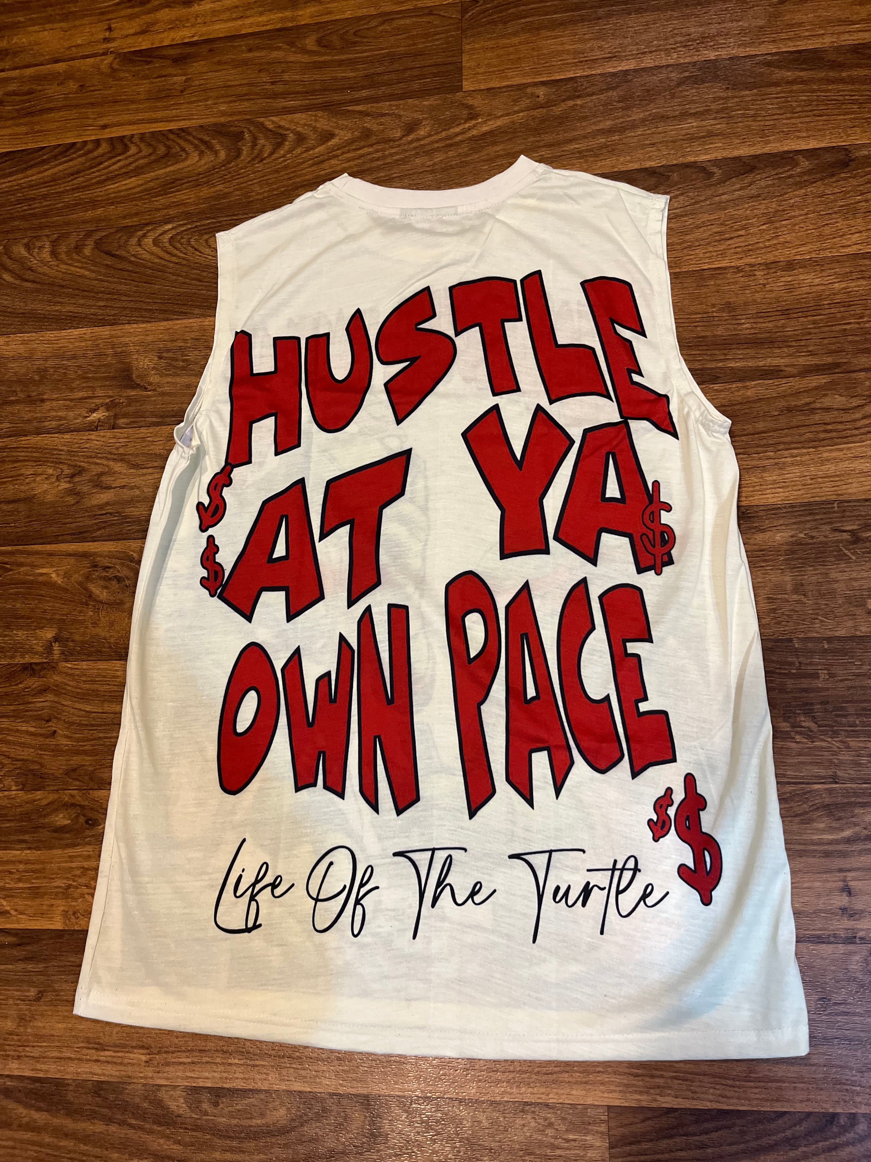 Red Slime Cream Cut Off Tee
