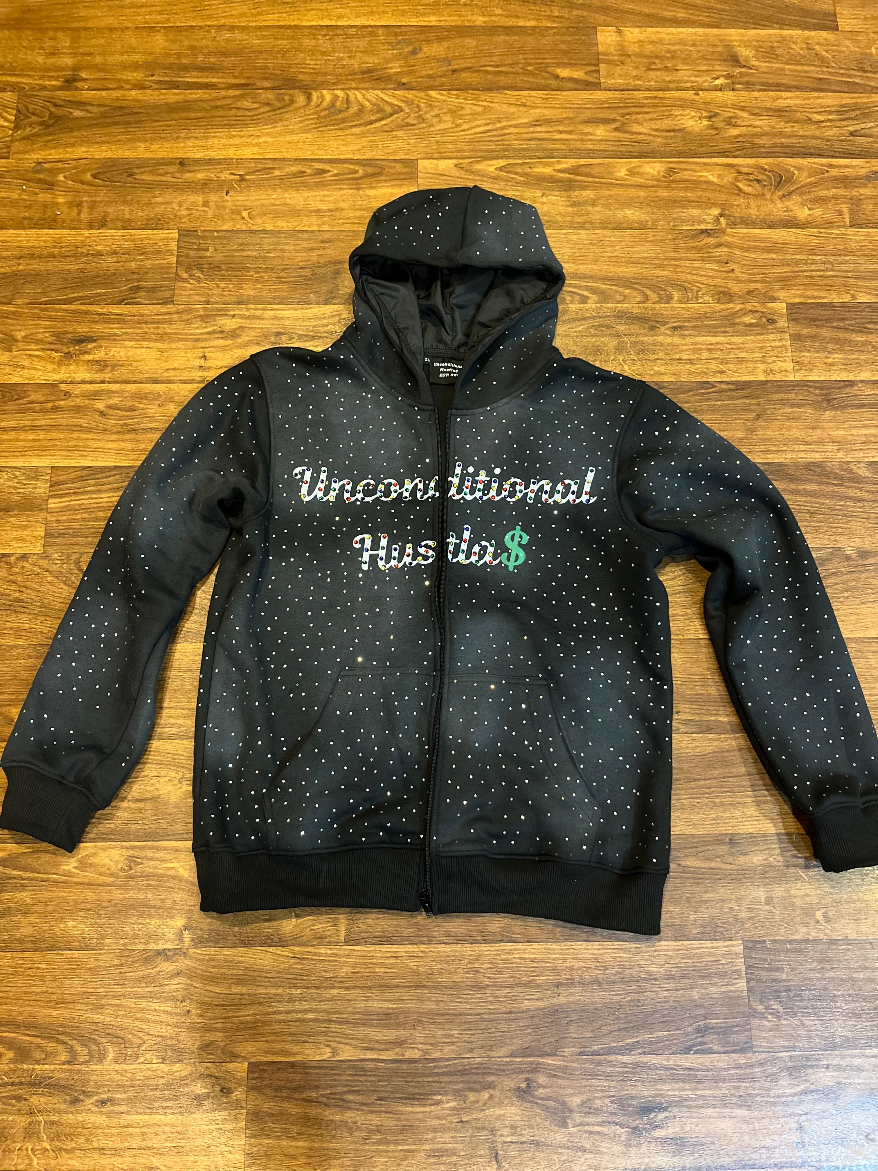 Acid Wash Rhinestone Hoodies
