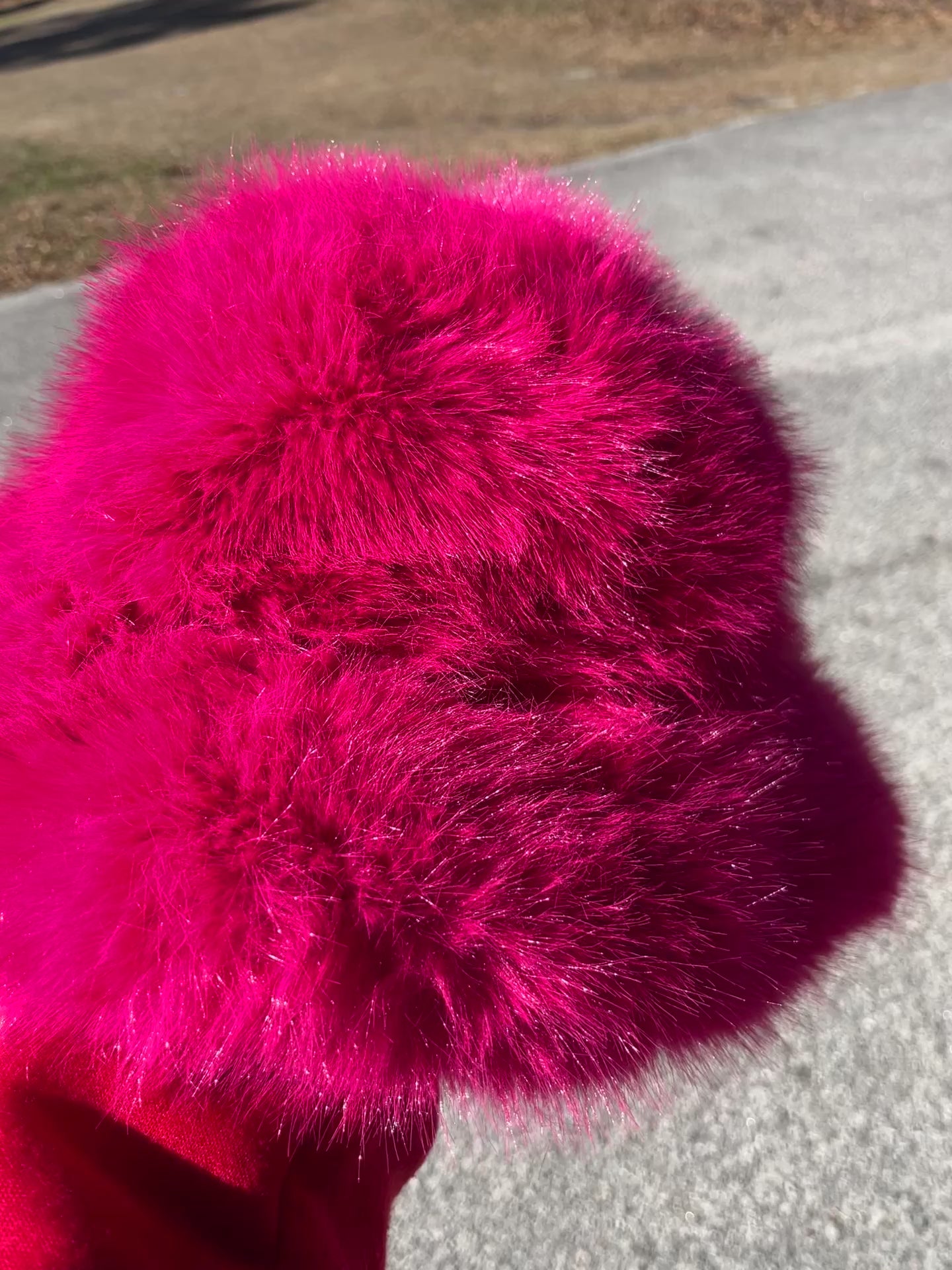 Pink Fuzzy Bucket